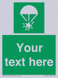 SL7231: Custom sign safe condition Rocket parachute flare