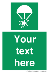 SL7231: Custom sign safe condition Rocket parachute flare