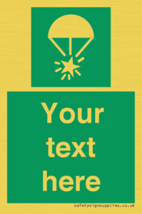 SL7231: Custom sign safe condition Rocket parachute flare