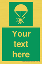 SL7231: Custom sign safe condition Rocket parachute flare