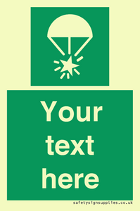 SL7231: Custom sign safe condition Rocket parachute flare