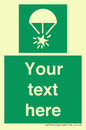 SL7231: Custom sign safe condition Rocket parachute flare