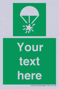 SL7231: Custom sign safe condition Rocket parachute flare