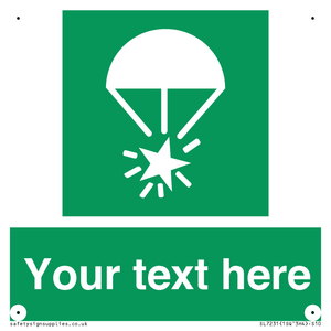 SL7231: Custom sign safe condition Rocket parachute flare