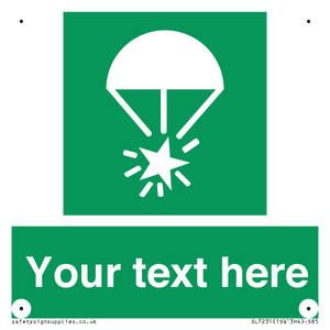 SL7231: Custom sign safe condition Rocket parachute flare