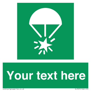 SL7231: Custom sign safe condition Rocket parachute flare