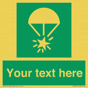 SL7231: Custom sign safe condition Rocket parachute flare