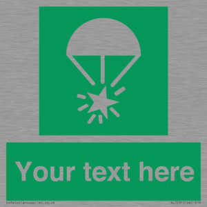 SL7231: Custom sign safe condition Rocket parachute flare