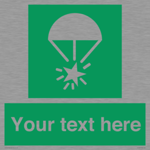 SL7231: Custom sign safe condition Rocket parachute flare