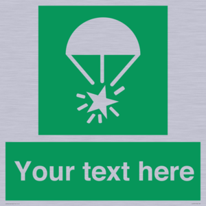 SL7231: Custom sign safe condition Rocket parachute flare