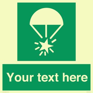 SL7231: Custom sign safe condition Rocket parachute flare