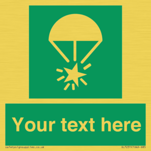 SL7231: Custom sign safe condition Rocket parachute flare