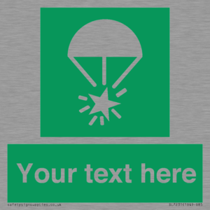 SL7231: Custom sign safe condition Rocket parachute flare