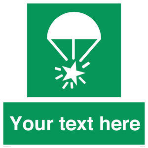 SL7231: Custom sign safe condition Rocket parachute flare
