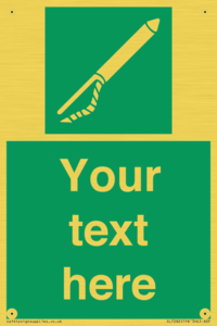SL7282: Custom sign safe condition Line throwing appliance