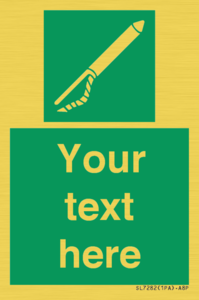 SL7282: Custom sign safe condition Line throwing appliance