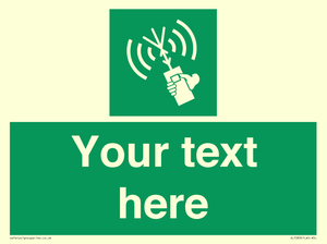 SL7283: Custom sign safe condition 2way VHF radio