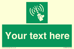 SL7283: Custom sign safe condition 2way VHF radio