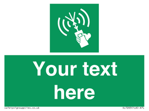 SL7283: Custom sign safe condition 2way VHF radio