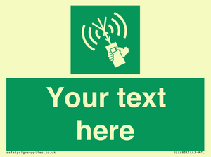 SL7283: Custom sign safe condition 2way VHF radio