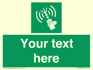 SL7283: Custom sign safe condition 2way VHF radio