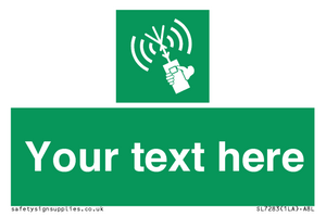 SL7283: Custom sign safe condition 2way VHF radio