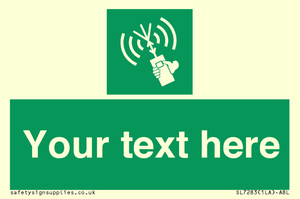 SL7283: Custom sign safe condition 2way VHF radio