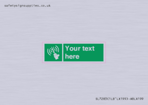 SL7283: Custom sign safe condition 2way VHF radio