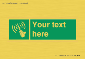 SL7283: Custom sign safe condition 2way VHF radio