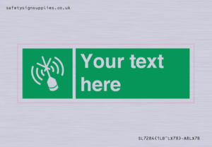 SL7284: Custom sign safe condition Emergency position beacon