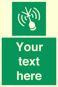 SL7284: Custom sign safe condition Emergency position beacon