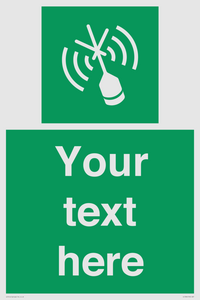 SL7284: Custom sign safe condition Emergency position beacon