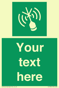 SL7284: Custom sign safe condition Emergency position beacon