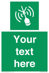 SL7284: Custom sign safe condition Emergency position beacon