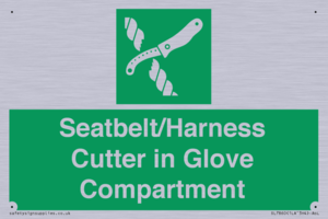 SL7860: Seatbelt/Harness Cutter in Glove Compartment