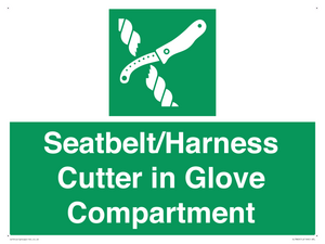 SL7860: Seatbelt/Harness Cutter in Glove Compartment