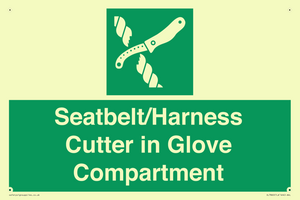 SL7860: Seatbelt/Harness Cutter in Glove Compartment