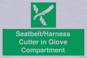SL7860: Seatbelt/Harness Cutter in Glove Compartment