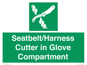 SL7860: Seatbelt/Harness Cutter in Glove Compartment
