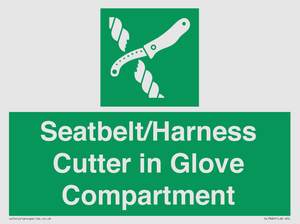 SL7860: Seatbelt/Harness Cutter in Glove Compartment