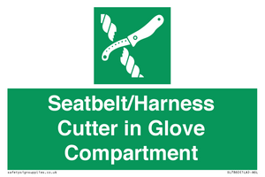 SL7860: Seatbelt/Harness Cutter in Glove Compartment