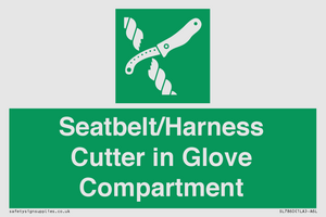 SL7860: Seatbelt/Harness Cutter in Glove Compartment