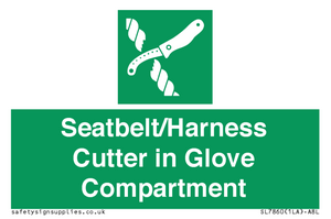 SL7860: Seatbelt/Harness Cutter in Glove Compartment