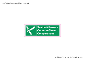 SL7860: Seatbelt/Harness Cutter in Glove Compartment