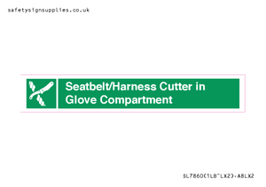 SL7860: Seatbelt/Harness Cutter in Glove Compartment
