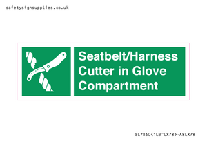 SL7860: Seatbelt/Harness Cutter in Glove Compartment