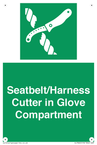 SL7860: Seatbelt/Harness Cutter in Glove Compartment