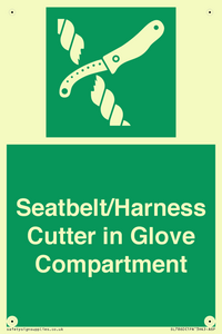 SL7860: Seatbelt/Harness Cutter in Glove Compartment