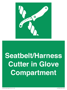 SL7860: Seatbelt/Harness Cutter in Glove Compartment