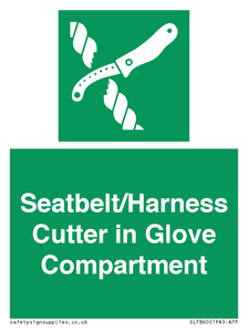 SL7860: Seatbelt/Harness Cutter in Glove Compartment